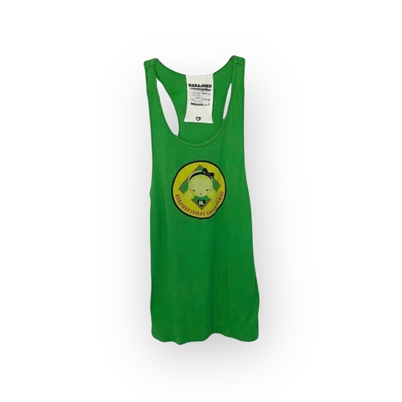 new Harajuku Lovers ❤︎ Gwen Stefani Face Graphic Tank Top ❤︎ Emerald Green ❤︎ XL - Picture 14 of 16